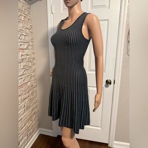 Missoni Women’s Dark Blue Gray Stitch Knit Dress Sleeveless A-Line  Size 40=6